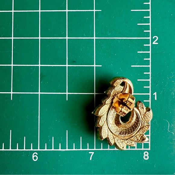 Vintage Avon Gold- and Silver-Tone Rhinestone 1” Pierced Fashion Earrings - Picture 11 of 11